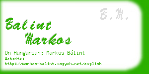 balint markos business card
